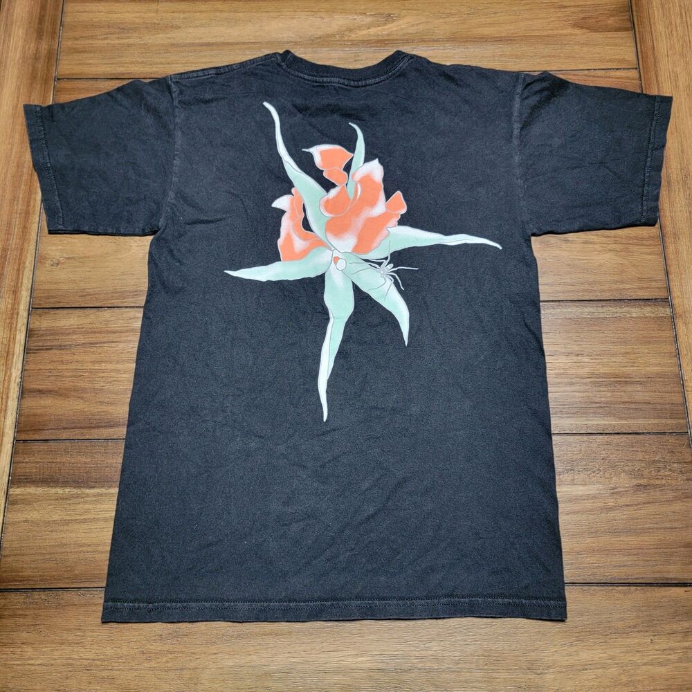Vans SS Black Unisex Tee Classic Fit Spider Flower - Size Small